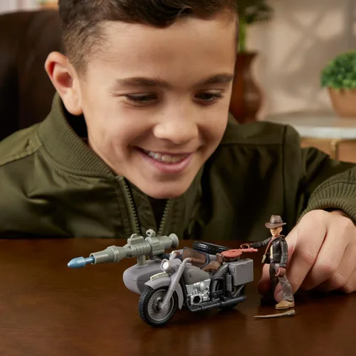 Miniatura 4 de Indiana Jones Worlds of Adventure with Motorcycle and Sidecar - Juego de figuras de acción de 2.5 pulgadas, figuras de acción, a partir de 4 años