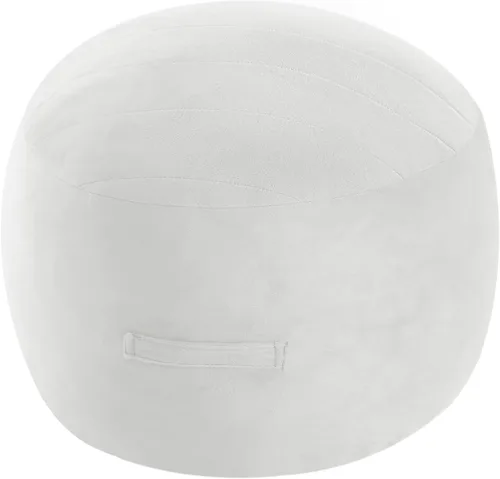 Miniatura 10 de MeMoreCool Puf Otomano Cuadrado Relleno Reposapiés, Puf de Suelo Reposapiés con Relleno de Trozos de Espuma, Otomano Relleno Suave Reposapiés