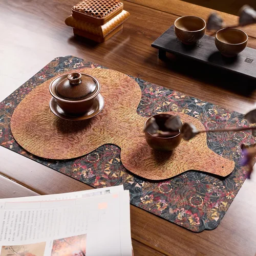 Miniatura 24 de Extra Long 2-Piece Table Runner Set 118, Waterproof Banquet Table Decor, Double Sided Event Cloth, Heavy Duty Tea Mat, Washable Reversible Brocade