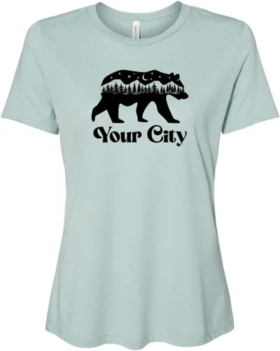 Miniatura 9 de Cute Women's Screen Printed Crew Neck Tee, Shirts With Sayings, Dusty Blue or Olive