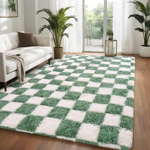Miniatura 20 de Nuttumico Alfombras de Pasillo Suaves de 2x4 Pies para Dormitorio y Sala de Estar, Alfombra Mullida de Felpa, Alfombras de Área Antideslizantes Tie