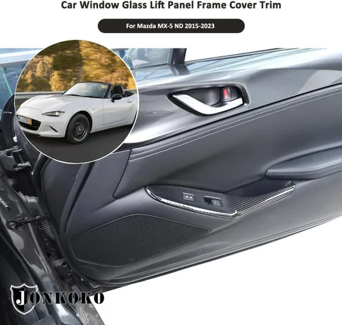 Miniatura 4 de Decoración de botón elevador de ventana de puerta de automóvil para Mazda MX-5 ND 2015-2025 Interruptor de elevación de ventana, cubierta del panel