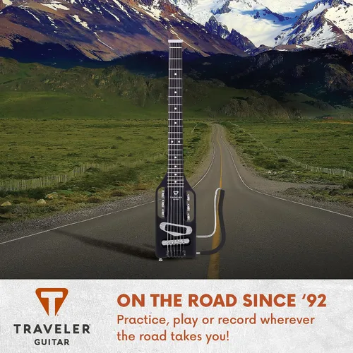 Miniatura 7 de Traveler Guitar Guitarra eléctrica ultraligera de arce Eléctrica portátil con reposarazo extraíble Guitarra sin cabeza a escala completa de 24