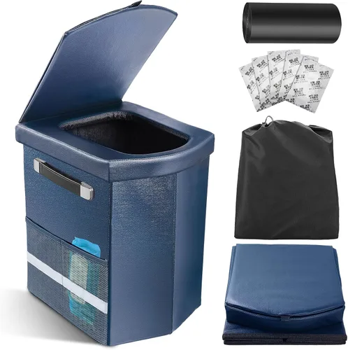Miniatura 10 de 2025 Inodoro Portátil XL Mejorado para Adultos, Inodoro Alto de Camping con Tapa y Cómoda Bolsa de Transporte, Orinal Portátil para Acampar