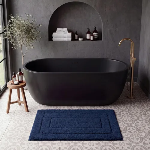 Miniatura 93 de GRANNY SAYS Juego de 2 alfombras de baño de microfibra súper suave y absorbente para baño, antideslizantes, lavables, juego de alfombras de baño Gris