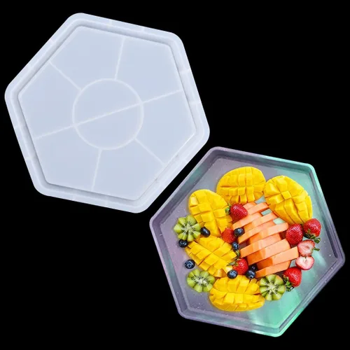 Miniatura 12 de Rolin Roly Molde de resina para bandeja redonda pequeña, moldes de silicona para platos pequeños, bandejas de epoxi, molde de fundición, molde