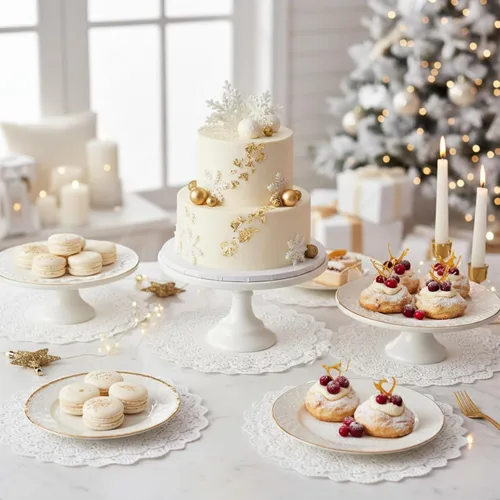 Miniatura 3 de Boao Doilies de papel blanco para decoración de mesa de bodas y vacaciones, 160 piezas de varios tamaños redondos de encaje para mesas de postre