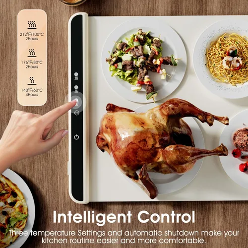 Miniatura 3 de Tapete de calentamiento de alimentos para calentadores de alimentos para fiestas, platos de bufé y calentadores, bandejas de calentamiento