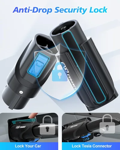 Miniatura 5 de EVDANCE Adaptador de Carga NACS a J1772 - Máx 80 Amp y 250V Adaptador EV J1772 Compatible con Conectores Tesla de Alta Potencia, Cargadores de Negro