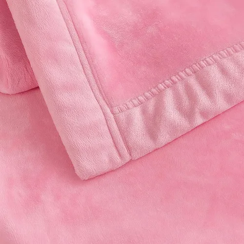 Miniatura 8 de DBOZE Manta pesada tamaño Queen, manta de forro polar estilo coreano, suave, cálida, de 2 capas, reversible, Raschel (azul)