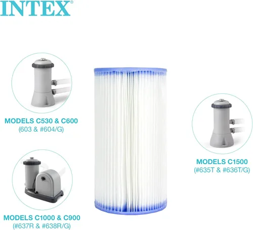 Miniatura 3 de Intex 29000E Bombas de filtro de cartucho de filtro de piscina tipo A - Fácil de limpiar - Papel Dacron - Filtración eficiente - Paquete individual