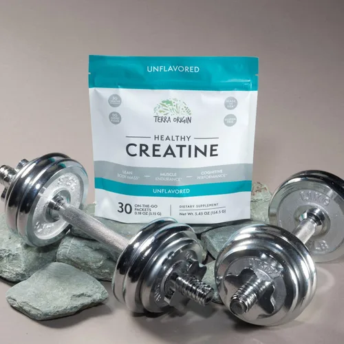 Miniatura 3 de TERRA ORIGIN Polvo de monohidrato micronizado de creatina saludable 30 paquetes de barras Soporte para el rendimiento muscular y cognitivo*