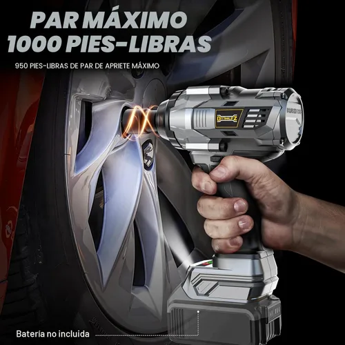 Miniatura 3 de DIYtoolifz Llave de Impacto Inalámbrica de 1/2 Pulgada Compatible con Batería DeWalt de 20V, 1000 Ft-lbs (1360 N.m) Controlador de Impacto de Alto