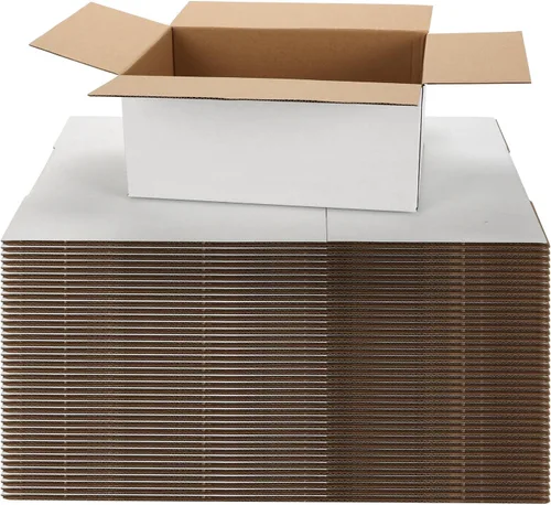 Miniatura 8 de Paquete de 40 cajas de envío pequeñas de 8x6x4 pulgadas, caja de correo de cartón corrugado blanca para envío, embalaje, negocios