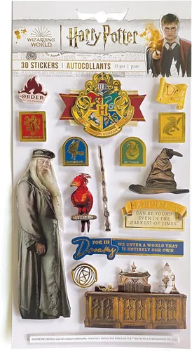 Miniatura 3 de Paper House Productions Harry Potter Troquelado 3D Scrapbook Hoja de pegatinas - Hogwarts con Dumbledore