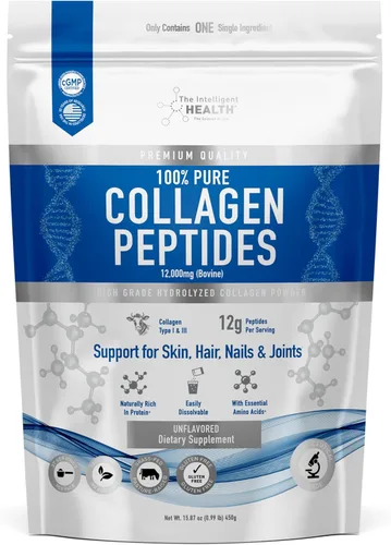 Miniatura 11 de Polvo de colágeno hidrolizado (bovino) - Péptidos de proteína de alta calidad, sin sabor, alimentados con pasto - Suplementos de colágeno