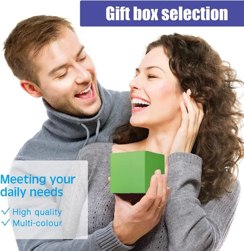 Miniatura 4 de Zhehao - Paquete de 48 cajas de regalo pequeñas de 10,2 x 10,2 x 10,2 cm, cajas de papel kraft cúbicas coloridas al por mayor, con tapas