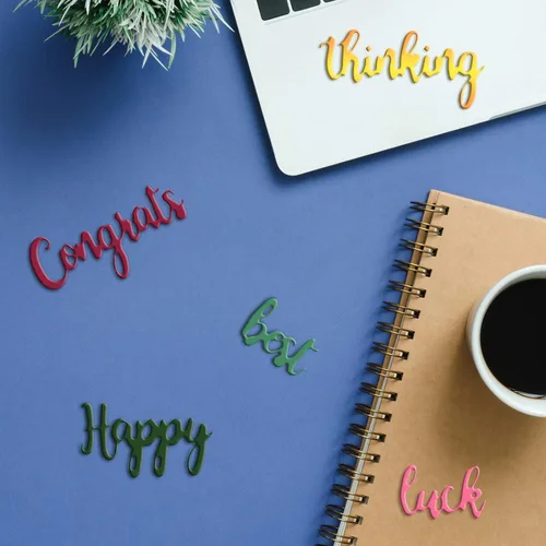Miniatura 5 de Patelai 16 troqueles de corte de bendición para hacer tarjetas, kit de troqueles de corte de palabras con plantillas de escritura en relieve
