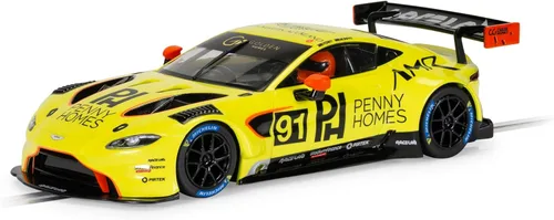 Miniatura 6 de Scalextric Aston Martin V8 Gulf #19 Rikki Cann Racing 1:32 Slot Race Car C4209, Azul Claro y Naranja