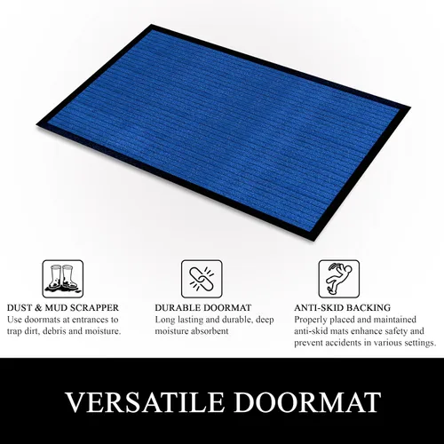 Miniatura 6 de A1HC - Tapete antideslizante para puerta delantera, patio, garaje y oficina, tapete de bienvenida lavable para uso en interiores y exteriores, 32 x