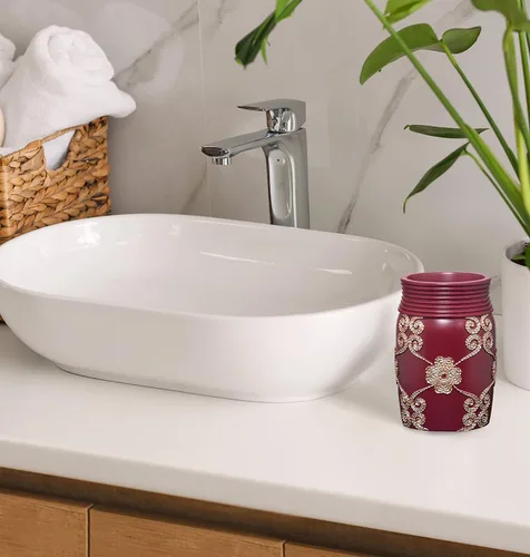 Miniatura 4 de Popular Bath Vaso, colección Vlegant Rosa, Borgoña/Oro