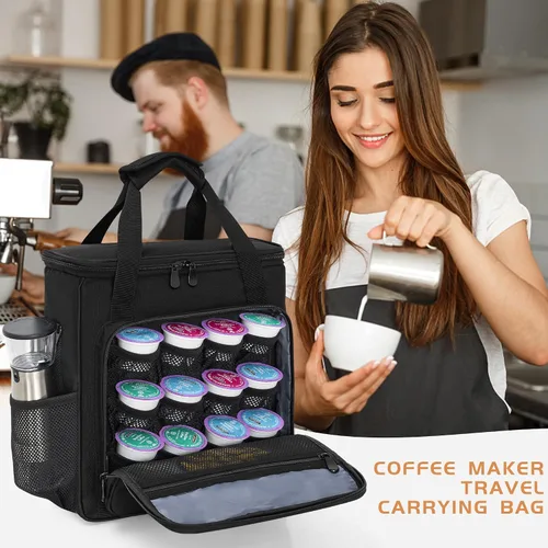 Miniatura 7 de Bolsa de transporte para cafetera compatible con Keurig K-Mini o K-Mini Plus, bolsa de almacenamiento portátil para cafetera de una sola porción