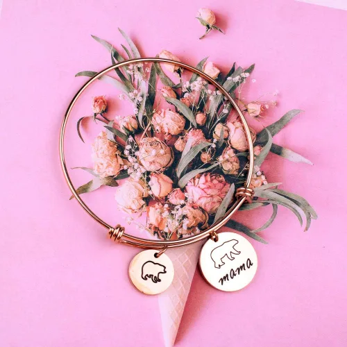 Miniatura 3 de Pulsera de mamá oso con pulsera ajustable de 1, 2, 3 cachorros, regalos para mamá
