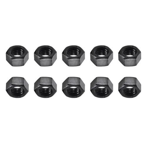 Miniatura 7 de DTGN Tuercas hexagonales M6x1mm (DxP), paquete de 50, buenas para reparación de garaje en casa, tuercas hexagonales chapadas en zinc de acero al