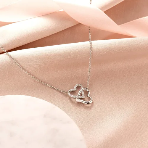 Miniatura 3 de MANVEN Regalos para abuela, collar de corazón entrelazado, regalos de cumpleaños para abuela de nieta