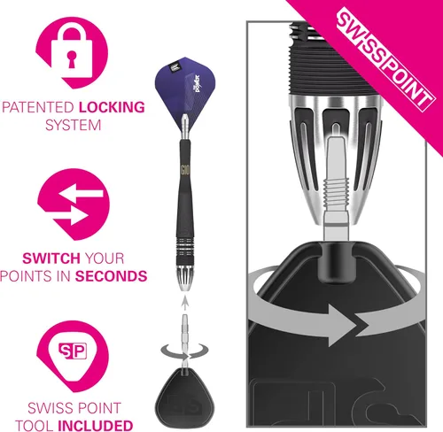 Miniatura 4 de Target Darts Phil Taylor Power 9-Five Gen 10 95% Tungsten Swiss Point Steel Tip Darts Set