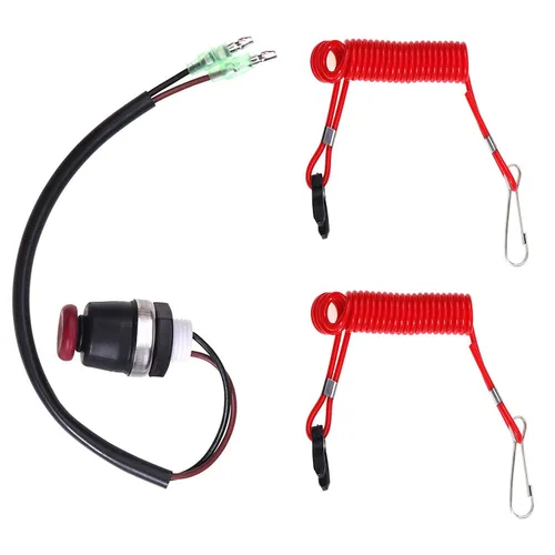 Miniatura 5 de ZOOKOTO Cable de interruptor de muerte, interruptor de apagado de motor fuera de borda y cordón de seguridad para Mercury Tohatsu marino