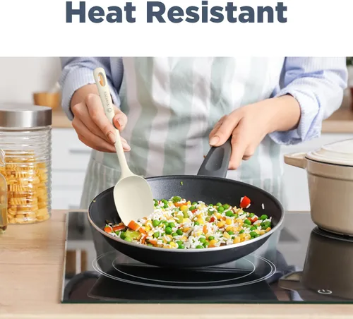 Miniatura 7 de ChefAide - Juego de 5 espátulas de silicona, espátulas de goma de grado alimenticio, con mango fuerte y agarre ergonómico, resistentes al calor