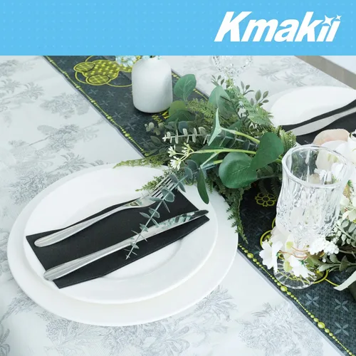 Miniatura 9 de KMAKII Servilletas desechables negras para cena, servilletas de tela como servilletas de papel de lino, toallas de mano de papel para baño, bodas