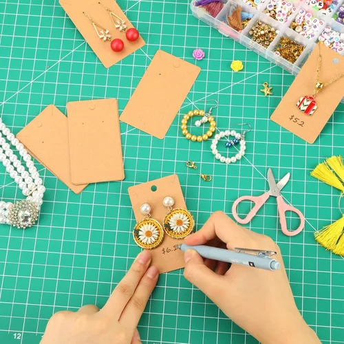 Miniatura 4 de 400 tarjetas de pendientes y 50 bolsas de embalaje para aretes y collares y embalaje de joyas