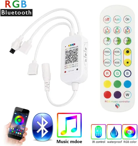 Miniatura 3 de Controlador de tira de luz LED, con control de aplicación y modo de sincronización de música, con función de ajuste de colores ilimitados