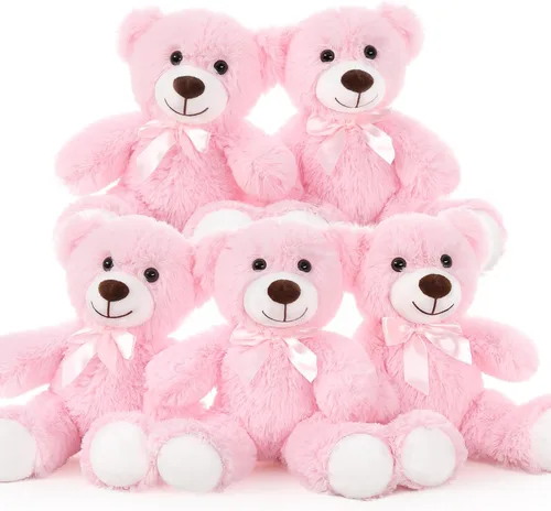 Miniatura 8 de Tezituor Oso de peluche a granel, 5 paquetes, 14 pulgadas, pequeño oso de peluche a granel, centro de mesa de osos de peluche para baby shower, osos