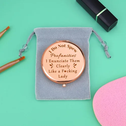 Miniatura 7 de Regalos divertidos para mujeres, espejo de maquillaje compacto para hija, amigas, hermana, regalos divertidos de amistad para mujeres, regalo
