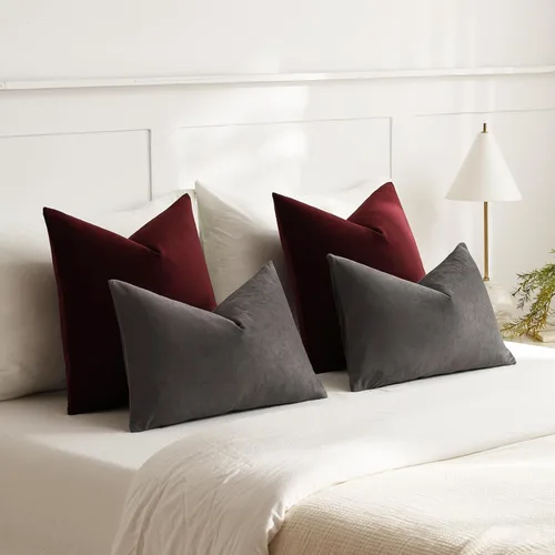 Miniatura 5 de Funda de almohada para cuerpo de Dezene, súper suave de terciopelo con cierre de cremallera oculto.