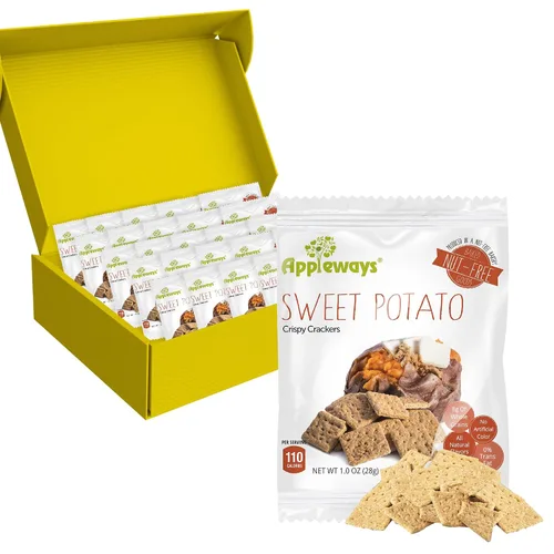 Miniatura 16 de Appleways Galletas de queso cheddar, patatas fritas de queso totalmente naturales envueltas individualmente, aperitivo de queso certificado Kosher