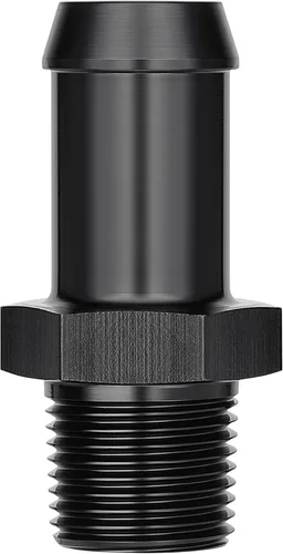 Miniatura 24 de EVIL ENERGY 3/8" NPT macho a 1/2" adaptador de montaje de púas 45 grados aluminio negro