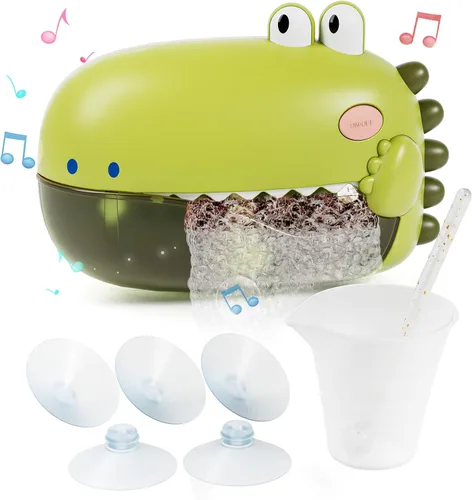 Miniatura 8 de Lehoo Castle Juguetes de baño para bebés, máquina de burbujas de baño para niños, juguete de bañera automático para niños pequeños con 12 melodías