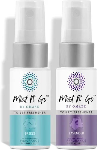 Miniatura 28 de Mist N' Go by Omaze - Aerosol de Baño de Viaje para Inodoro Eliminador de Olores - Aerosol de Inodoro de Viaje para Ambientador de Aire de Baño
