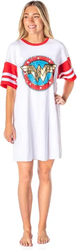 Miniatura 4 de INTIMO DC Comics - Camisón de pijama para mujer con logotipo clásico para mujer, Blanco