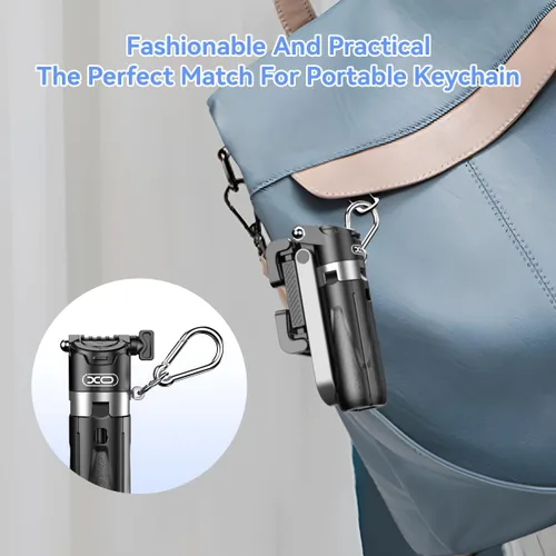 Miniatura 8 de Mini trípode retráctil para teléfono celular, trípode portátil para selfie stick de viaje con soporte para teléfono celular de control remoto