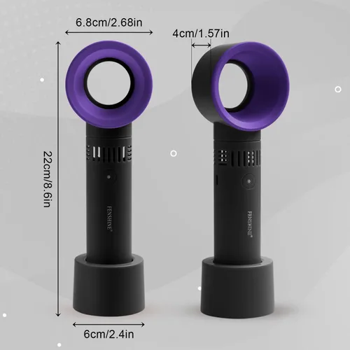 Miniatura 2 de Miniventilador portátil recargable por USB, sin aspas, para extensiones de pestañas, soplador de aire acondicionado para suministros esenciales