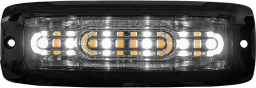 Miniatura 2 de Buyers Products 8890307 Luz estroboscópica LED ultra fina de 5 pulgadas, de doble color, rojo/transparente, 12 LED, carcasa de aluminio, luz