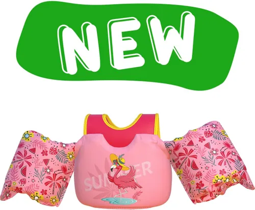 Miniatura 9 de Dark Lightning Chaleco de natación para niños de 2, 3, 4, 5, 6 y 7 años, flotadores para niños pequeños con alas de brazo de 30 a 50 libras, chaleco