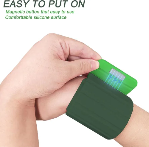 Miniatura 3 de Juego de pesas magnéticas ajustables para muñeca y tobillo (1 libra/2 libras cada uno) para hombres y mujeres para fitness intensificado, pulseras