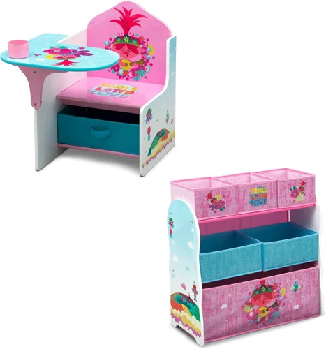 Miniatura 16 de Delta Children - Silla de escritorio con compartimento de almacenamiento + Organizador de almacenamiento de juguetes de 6 compartimentos Design and