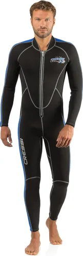 Cressi Traje de neopreno con cremallera frontal completa para hombre para natación, esnórquel, buceo - Lido Long: Diseñado en Italia